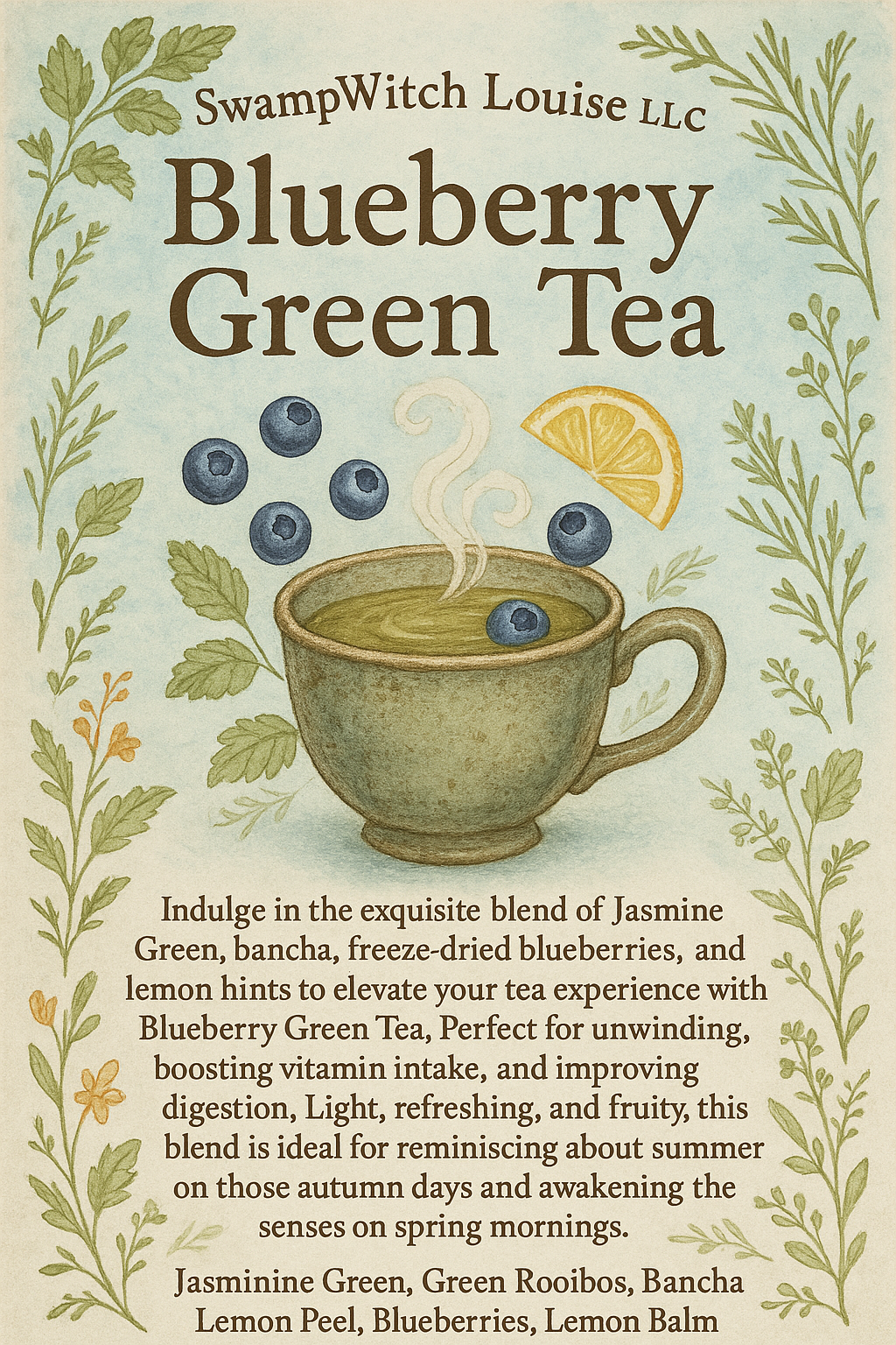 Blueberry Green Tea