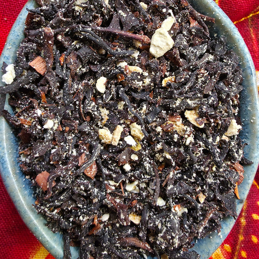 Caramel Black k Tea with Lions Mane Mushroom Powder, mental clarity, focus, brain health