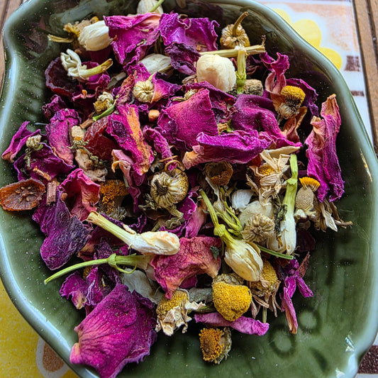 Rose and jasmine herbal tea