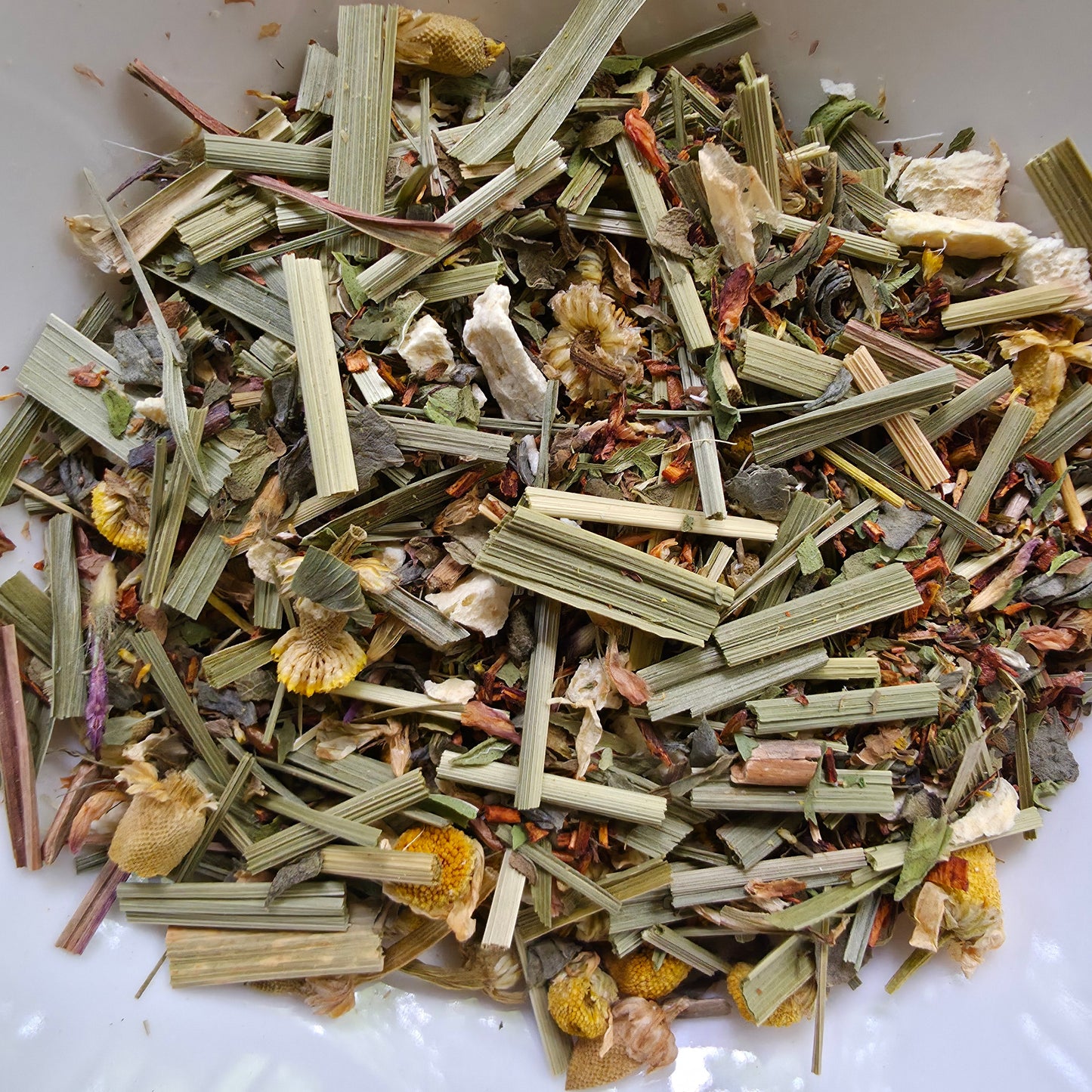 Swamp Gas, Green Tea, lemongrass, chamomile, ginger