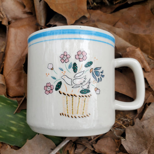 Teacup with Dove Bouquet